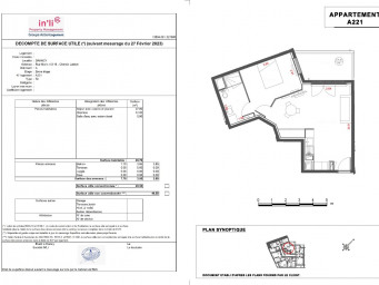 Appartement a louer drancy - 2 pièce(s) - 45.85 m2 - Surfyn