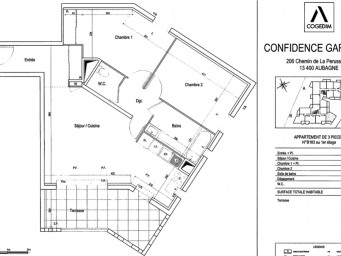 Appartement a louer aubagne - 3 pièce(s) - 66 m2 - Surfyn