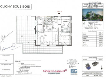 Appartement a louer clichy-sous-bois - 3 pièce(s) - 120 m2 - Surfyn
