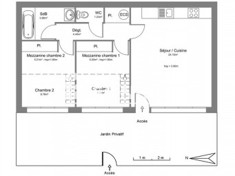 Appartement a louer tarbes - 3 pièce(s) - 53.15 m2 - Surfyn