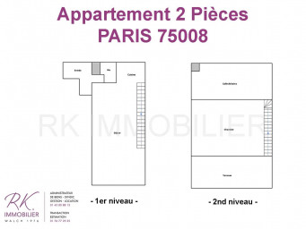 Appartement a louer paris-8e-arrondissement - 2 pièce(s) - 44 m2 - Surfyn