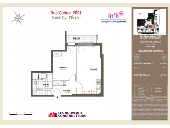 Appartement a louer saint-cyr-l'ecole - 2 pièce(s) - 45.87 m2 - Surfyn