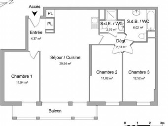 Appartement a louer franconville - 4 pièce(s) - 81.21 m2 - Surfyn