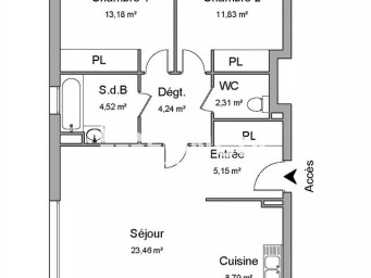 Appartement a louer eaubonne - 3 pièce(s) - 73.48 m2 - Surfyn