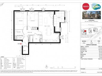 Appartement a louer bron - 3 pièce(s) - 66 m2 - Surfyn