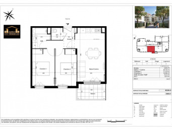 Appartement a louer clamart - 3 pièce(s) - 52.95 m2 - Surfyn