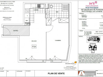 Appartement a louer montigny-les-cormeilles - 2 pièce(s) - 43.4 m2 - Surfyn