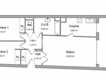 Appartement a louer marseille-2e-arrondissement - 3 pièce(s) - 69.8 m2 - Surfyn