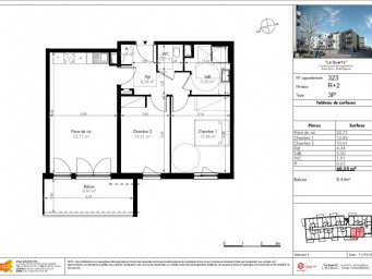 Appartement a louer schiltigheim - 3 pièce(s) - 61 m2 - Surfyn