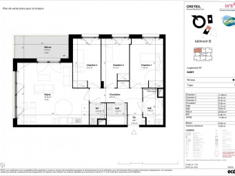 Appartement a louer creteil - 4 pièce(s) - 77.95 m2 - Surfyn