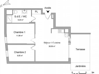 Appartement a louer montigny-les-cormeilles - 3 pièce(s) - 55.79 m2 - Surfyn