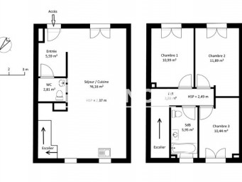 Maison a louer clermont-ferrand - 4 pièce(s) - 87.7 m2 - Surfyn