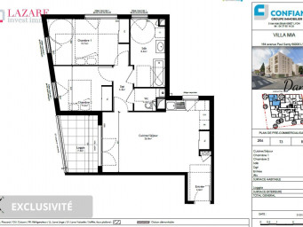 Appartement a louer lyon-8e-arrondissement - 3 pièce(s) - 65.4 m2 - Surfyn