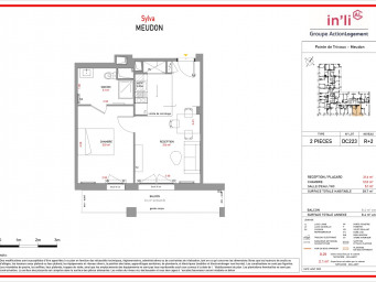 Appartement a louer meudon - 2 pièce(s) - 38.7 m2 - Surfyn