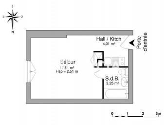 Appartement a louer niort - 1 pièce(s) - 24.9 m2 - Surfyn