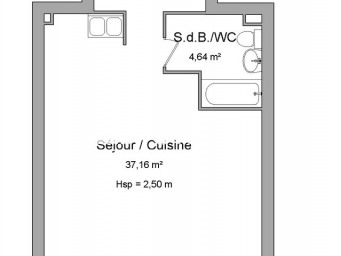 Appartement a louer epinay-sur-seine - 1 pièce(s) - 46.05 m2 - Surfyn