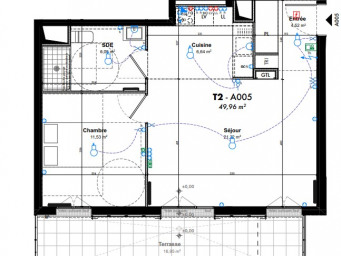 Appartement a louer cergy - 2 pièce(s) - 50 m2 - Surfyn