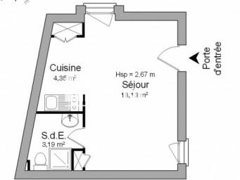 Appartement a louer vannes - 1 pièce(s) - 25.7 m2 - Surfyn