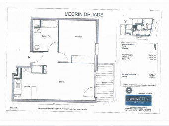 Appartement a louer arnouville - 2 pièce(s) - 42.48 m2 - Surfyn