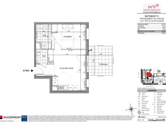 Appartement a louer cergy - 2 pièce(s) - 42 m2 - Surfyn