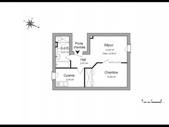 Appartement a louer louvres - 2 pièce(s) - 35.4 m2 - Surfyn