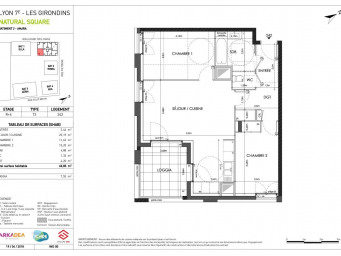 Appartement a louer lyon-7e-arrondissement - 3 pièce(s) - 61 m2 - Surfyn