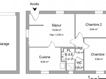 Maison a louer eaubonne - 3 pièce(s) - 49.8 m2 - Surfyn