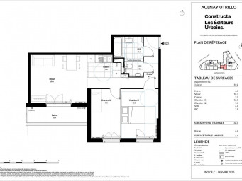 Appartement a louer aulnay-sous-bois - 3 pièce(s) - 60 m2 - Surfyn