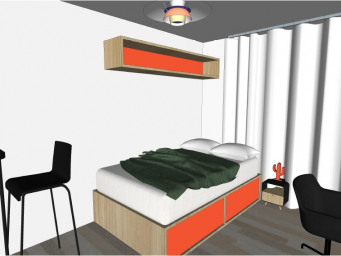 Appartement a louer jouy-le-moutier - 1 pièce(s) - 18 m2 - Surfyn