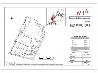 Appartement a louer saint-gratien - 3 pièce(s) - 63.71 m2 - Surfyn