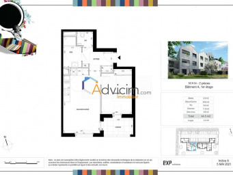 Appartement a louer saran - 2 pièce(s) - 44.5 m2 - Surfyn