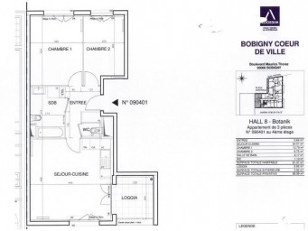 Appartement a louer bobigny - 3 pièce(s) - 61.3 m2 - Surfyn