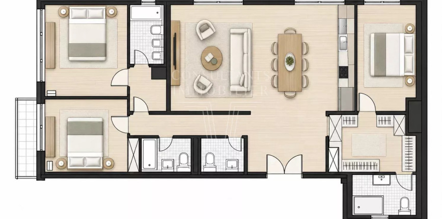Appartement 4 pièces 128 m² · à Muette Sud, Paris 16ème · 127,8 m² · 1 370 000 €