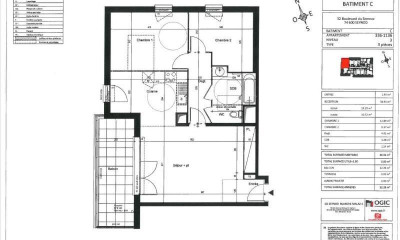 Appartement 3 pièces 69 m²