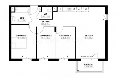 Appartement a vendre garges-les-gonesse - 4 pièce(s) - 75 m2 - Surfyn
