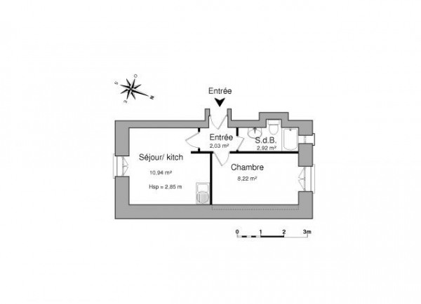 Appartement a louer sarcelles - 1 pièce(s) - 24.11 m2 - Surfyn