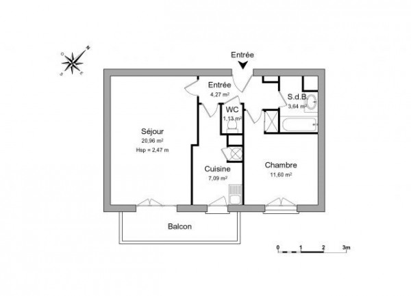 Appartement a louer rueil-malmaison - 2 pièce(s) - 48.69 m2 - Surfyn