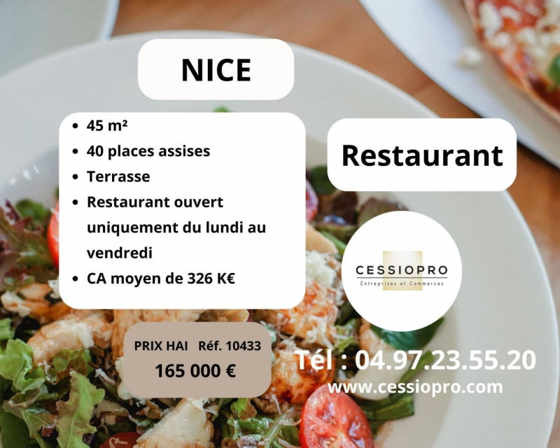 Fonds de Commerce Restaurant Nice