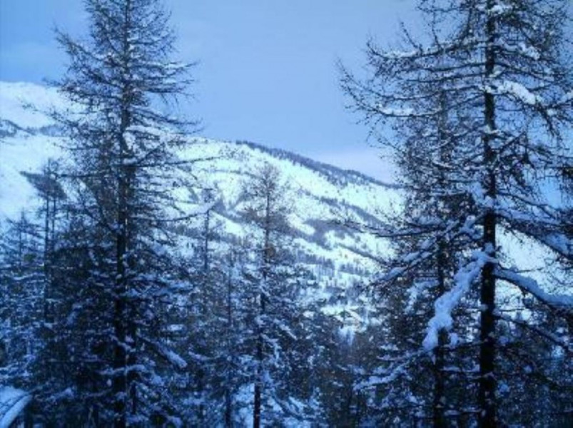 Vue depuis le balcon en hiver